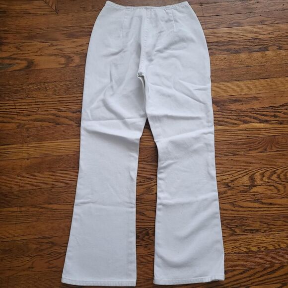 Vintage 90s Stone Jeans High-Rise Button-Fly White Bootcut Jeans - Picture 7 of 8